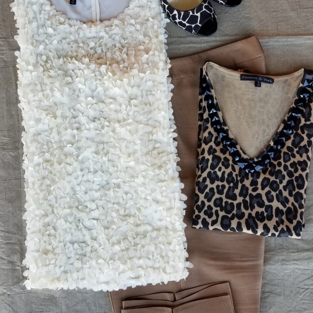 Womens 3 piece summer outfit - Ankle pants 2 tops